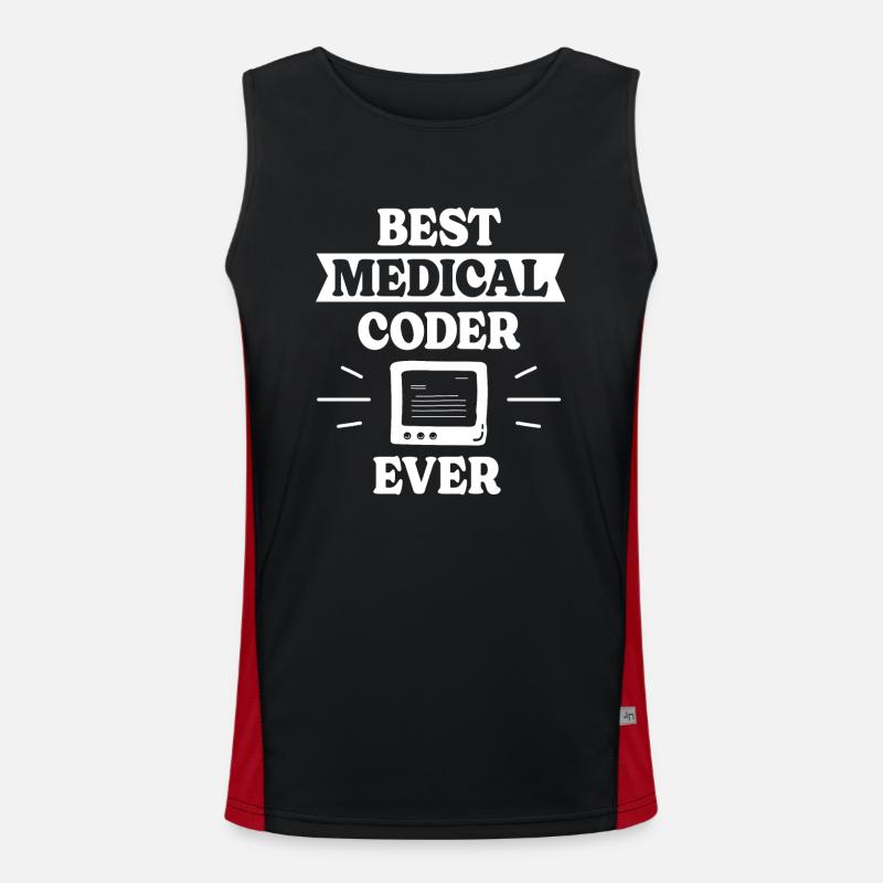 Medical Coder Coding Specialist Men's Functional Contrast Tank Top 