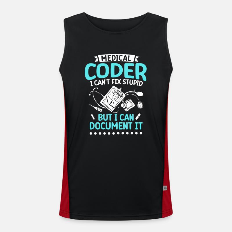 Medical Coder Coding Specialist Men's Functional Contrast Tank Top 