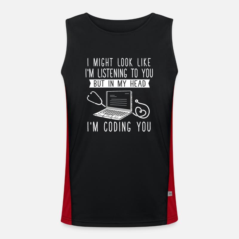 Medical Coder Coding Specialist Men's Functional Contrast Tank Top 
