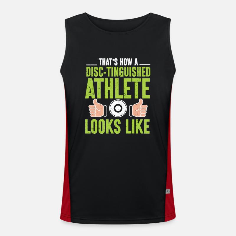 Discus thrower Athletics Disc throw - Men's Functional Contrast Tank Top  - black/red