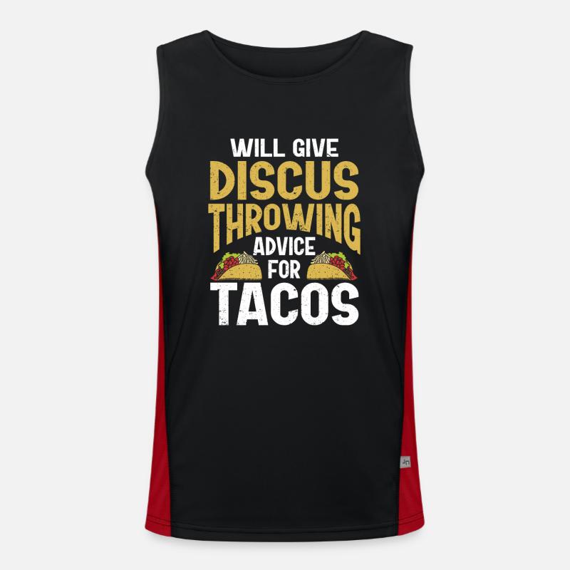 Discus thrower Athletics Disc throw - Men's Functional Contrast Tank Top - black/red