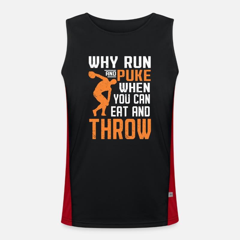 Discus thrower Athletics Disc throw - Men's Functional Contrast Tank Top  - black/red