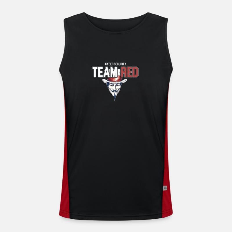 Team Red Ascent: White-Hat Cyber Warriors Funktionelles Kontrast-Tank Top für Männer 