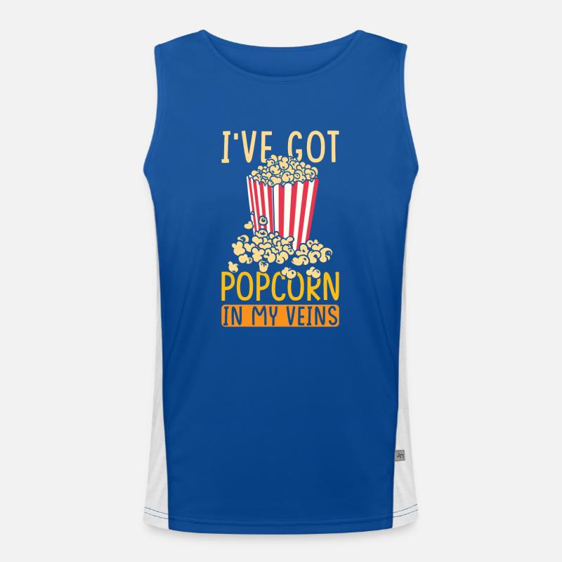 Popcorn amant cadeau drôle pop-corn Débardeur respirant contrasté Homme 