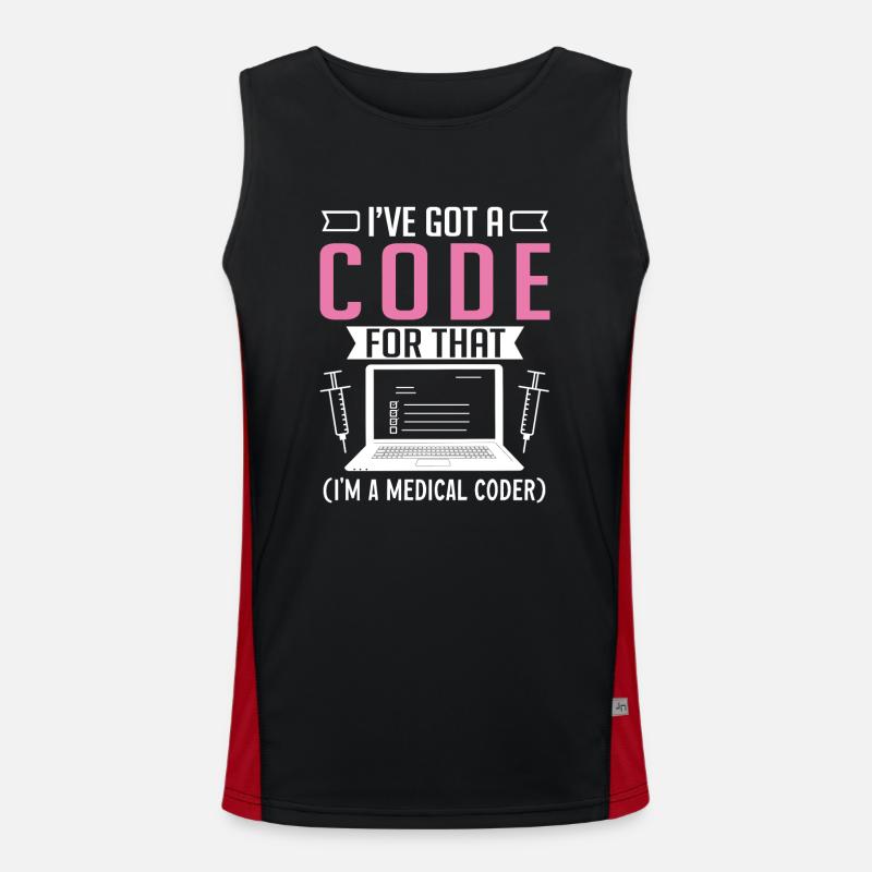 Medical Coder Coding Specialist Men's Functional Contrast Tank Top 