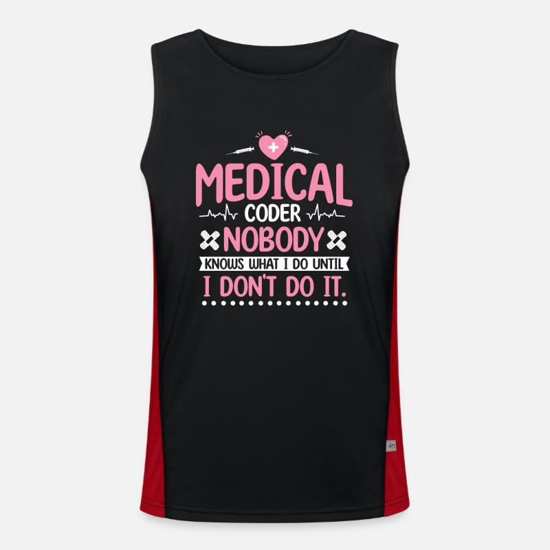 Medical Coder Coding Specialist Men's Functional Contrast Tank Top 