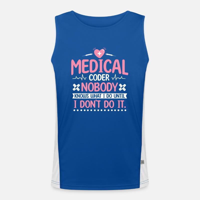 Medical Coder Coding Specialist Men's Functional Contrast Tank Top 