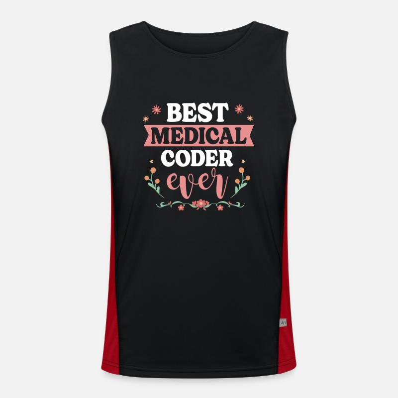 Medical Coder Coding Specialist Men's Functional Contrast Tank Top 