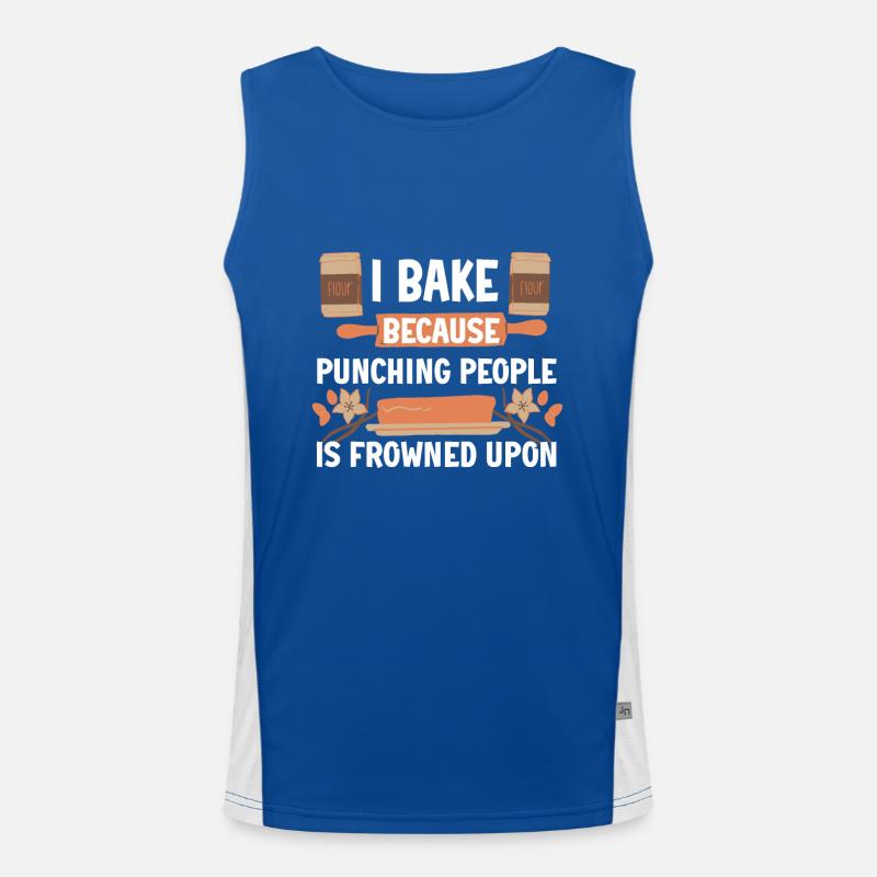 Baker Gift Baking for Bakers Men's Functional Contrast Tank Top 