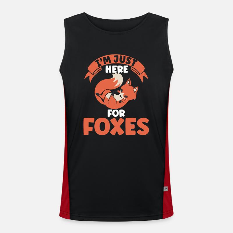 I'm only here for the foxes Men's Functional Contrast Tank Top 