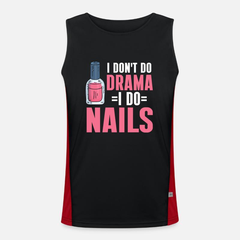 Nail Technician Nail Salon Nail Tech Men's Functional Contrast Tank Top 