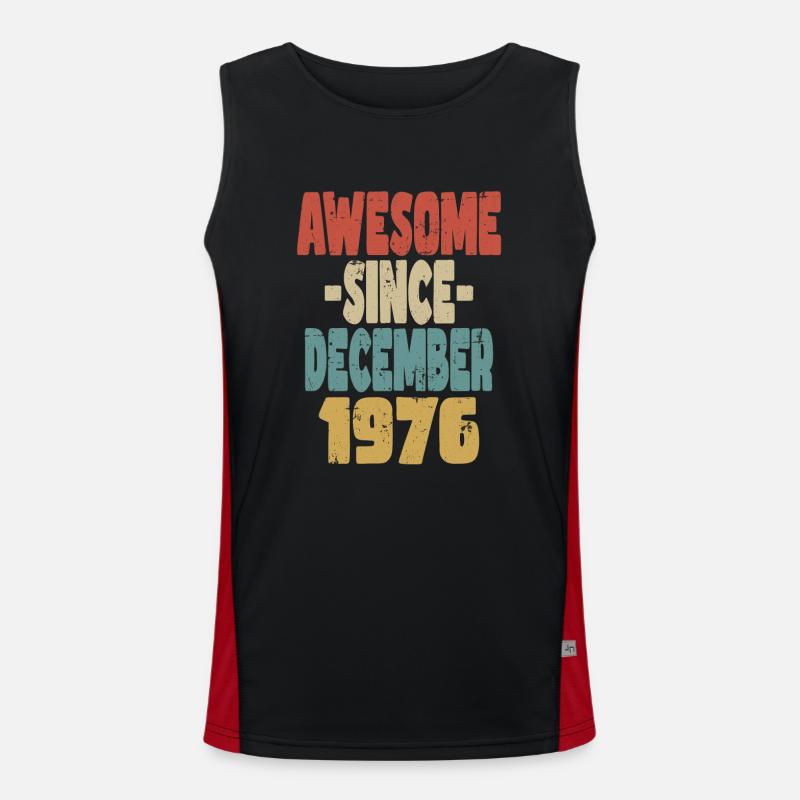 Awesome December 1976 Men's Functional Contrast Tank Top 