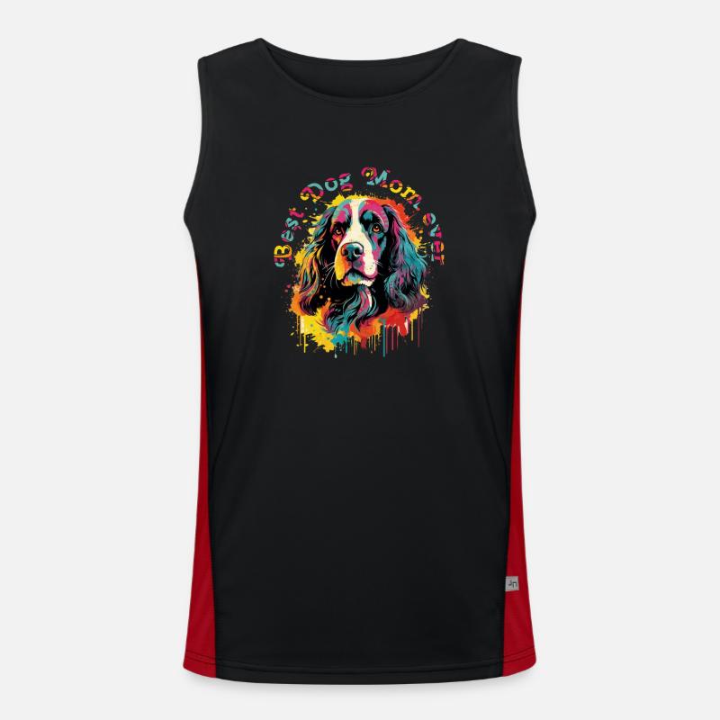 Hunde-Mama Hunderasse Englisch Springer-Spaniel Funktionelles Kontrast-Tank Top für Männer 