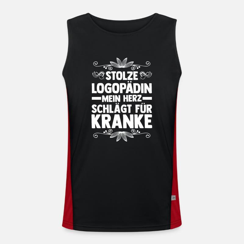 Logopädie Logopädin Funktionelles Kontrast-Tank Top für Männer 