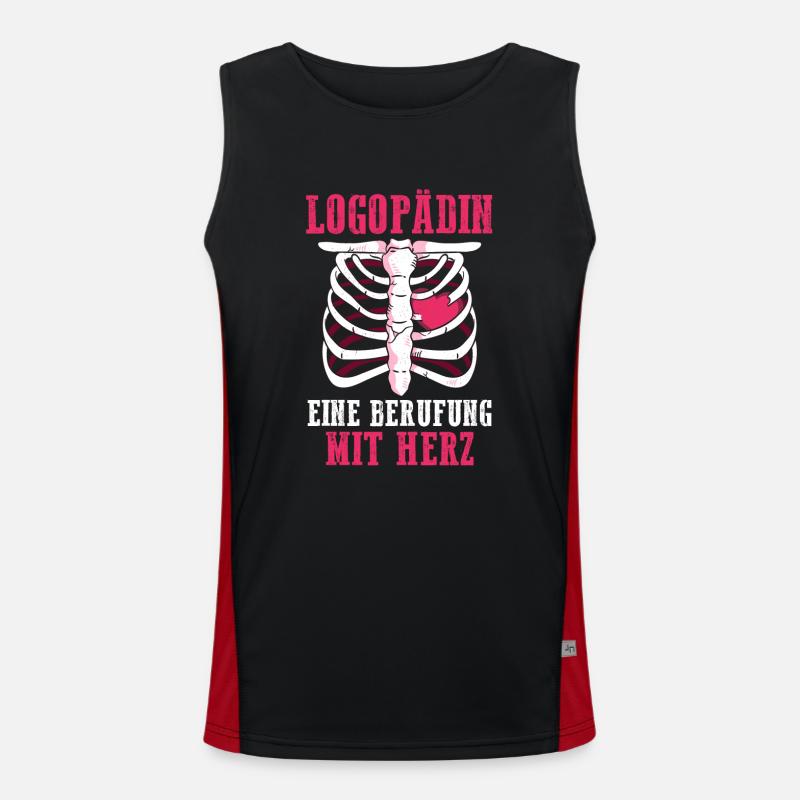 Logopädie Logopädin Funktionelles Kontrast-Tank Top für Männer 
