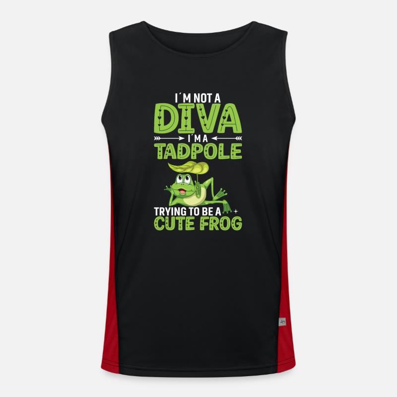 Ich Bin Keine Diva. Ich Bin Eine Kaulquappe Funktionelles Kontrast-Tank Top für Männer 