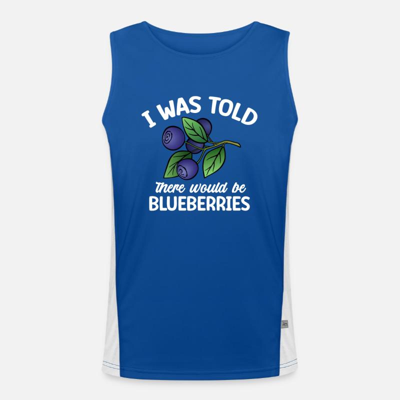 Blueberry, Fruit, Blueberry Men's Functional Contrast Tank Top 