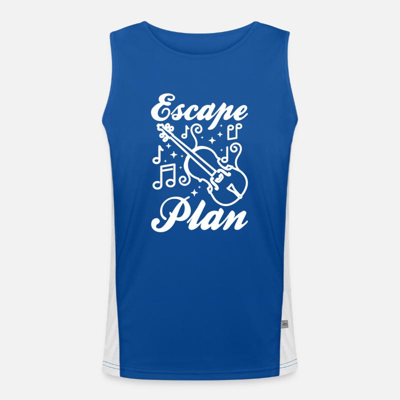 My escape plan, playing cello Funktionelles Kontrast-Tank Top für Männer 