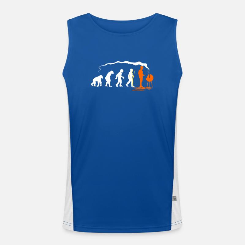 Grill Evolution Gift for Grill Master BBQ Men's Functional Contrast Tank Top 