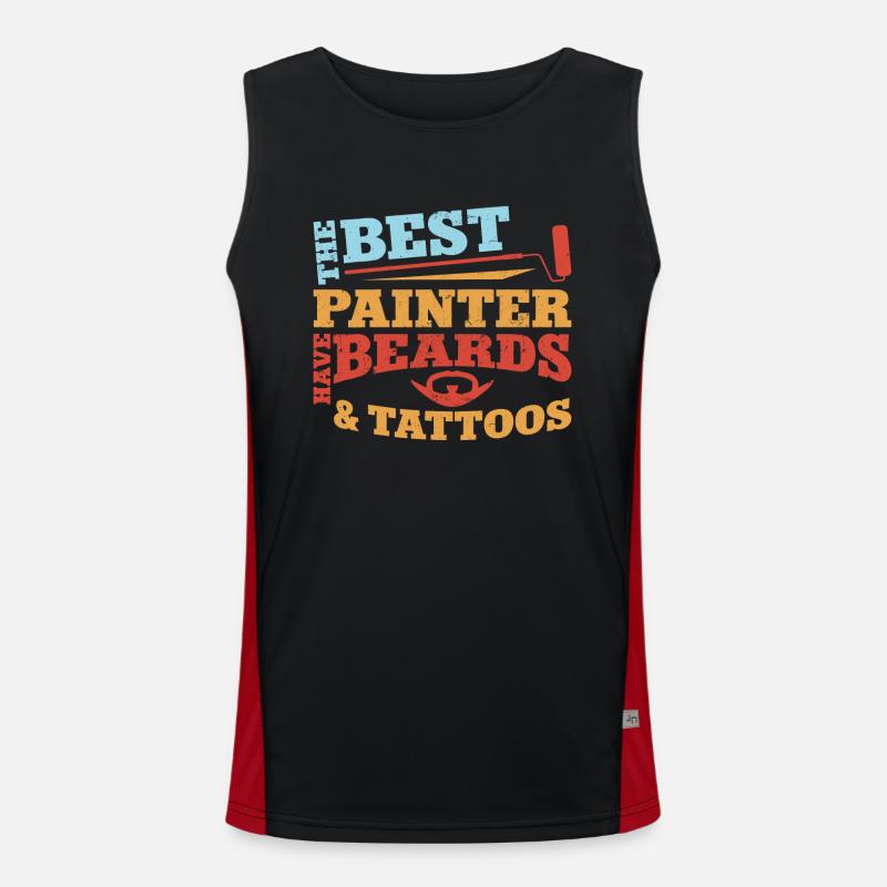 House Painter Decorator Beard Funktionelles Kontrast-Tank Top für Männer 