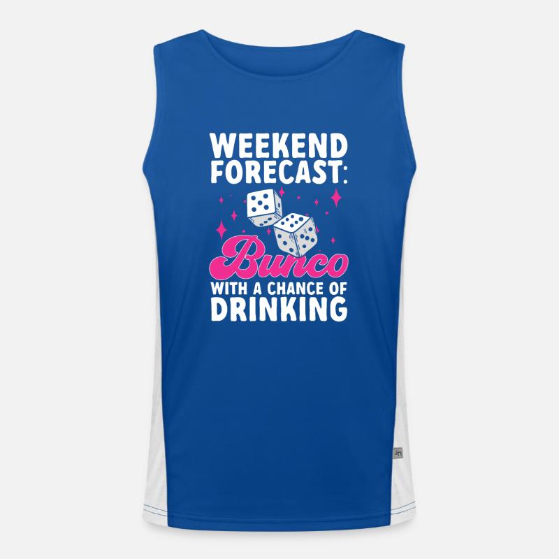 Bunco Dice Game Men's Functional Contrast Tank Top 