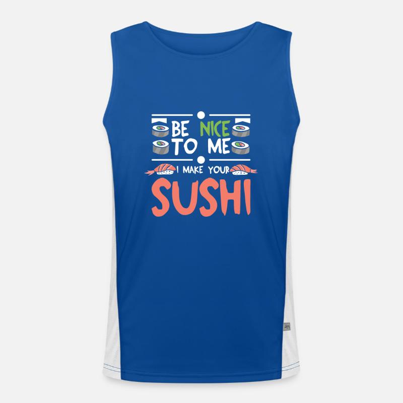 Sois gentil avec moi, je fais tes sushis Débardeur respirant contrasté Homme 
