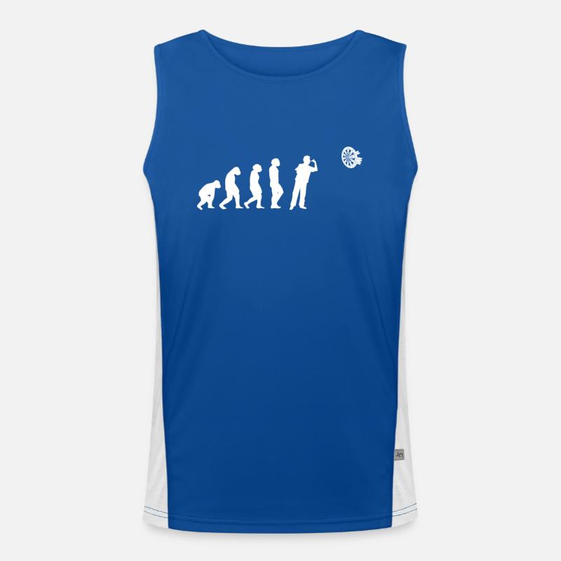 Darts Dartscheibe Dartpfeile Dartspiel Evolution Funktionelles Kontrast-Tank Top für Männer 
