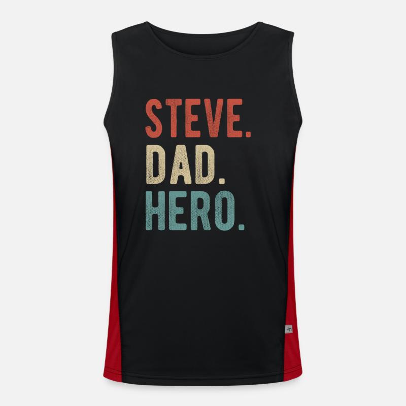 Steve Papa Held Funktionelles Kontrast-Tank Top für Männer 
