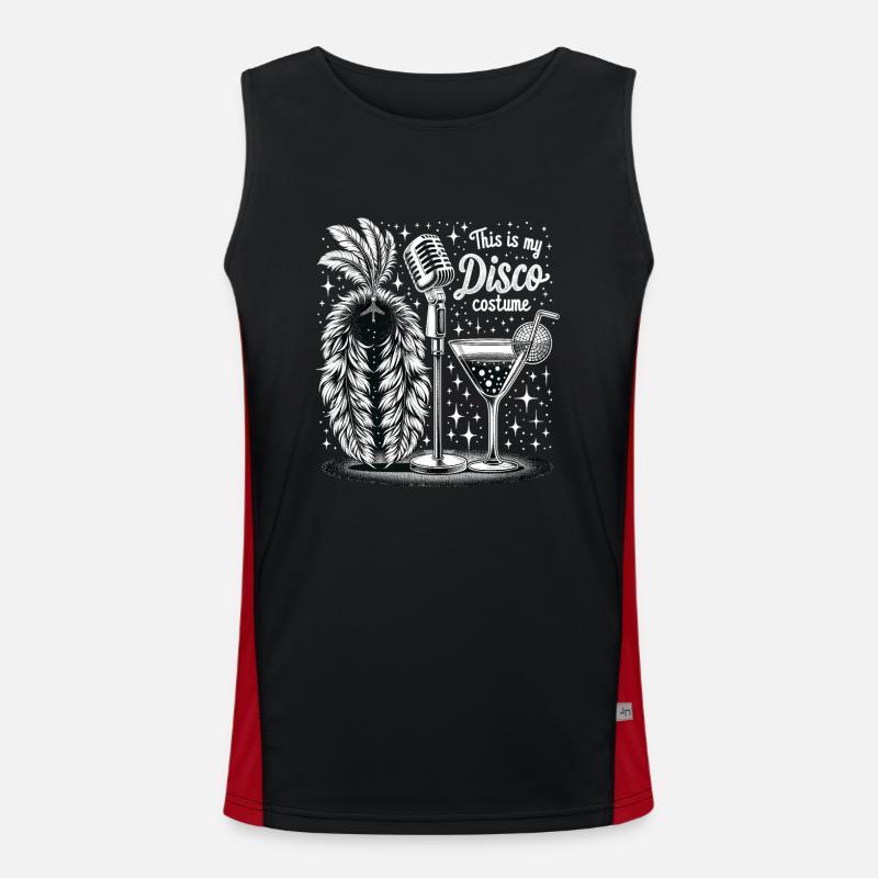 This Is My Disco Costume Funktionelles Kontrast-Tank Top für Männer 