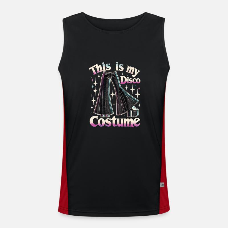 This Is My Disco Costume Funktionelles Kontrast-Tank Top für Männer 