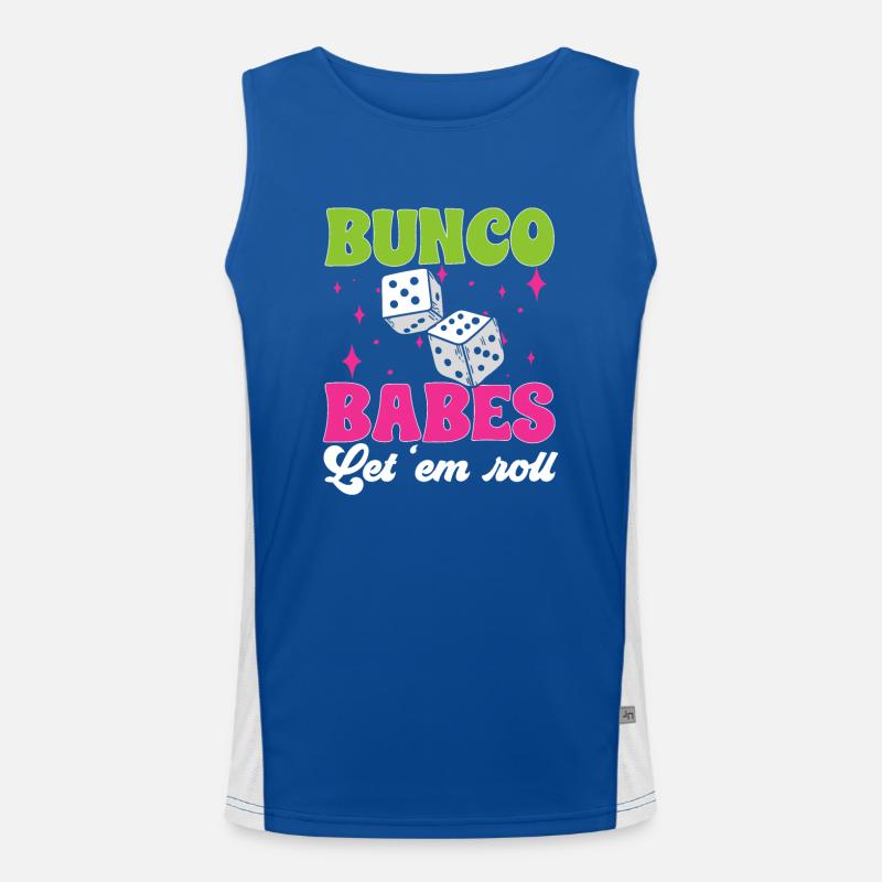 Bunco Dice Game Men's Functional Contrast Tank Top 