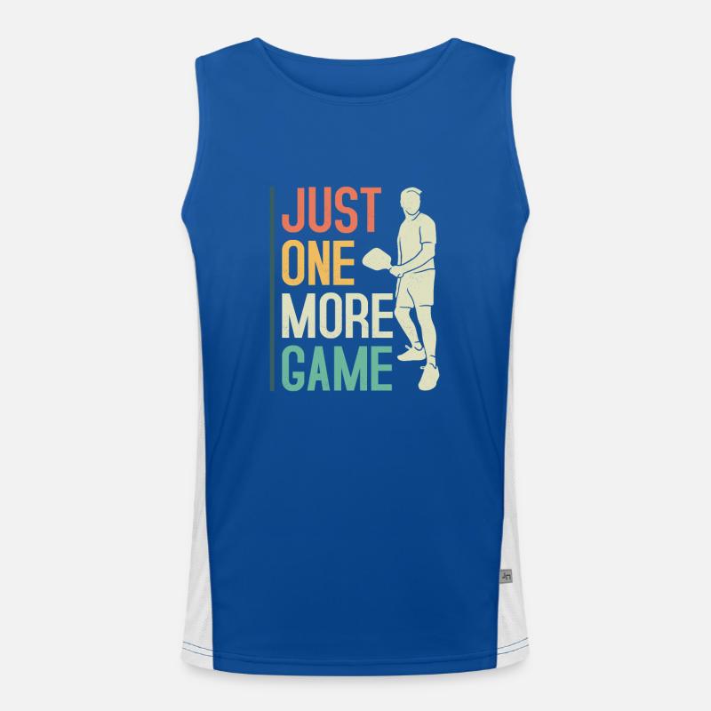 Just One More Game Player Pickleball Funktionelles Kontrast-Tank Top für Männer 