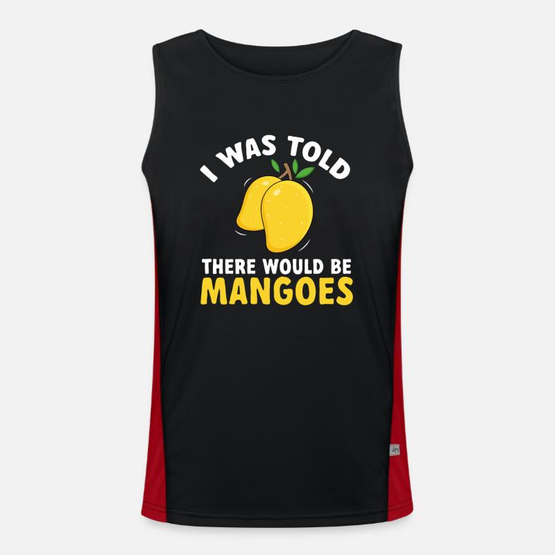 Mango Fruit Mango - Men's Functional Contrast Tank Top  - black/red