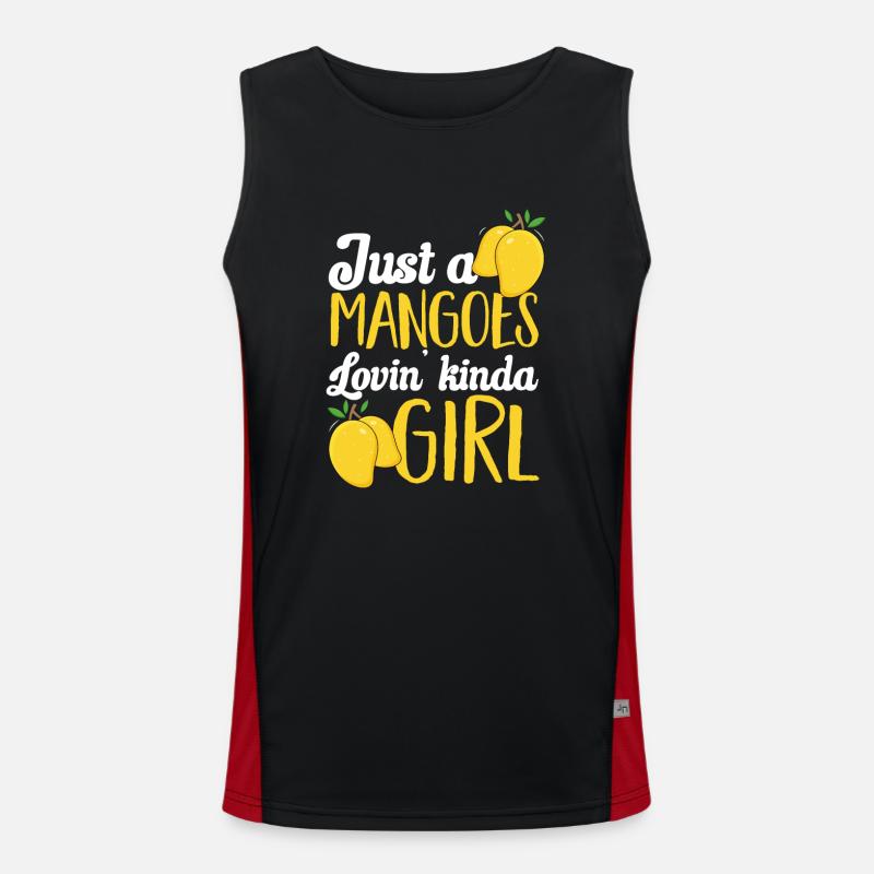 Mango Fruit Mango - Men's Functional Contrast Tank Top  - black/red