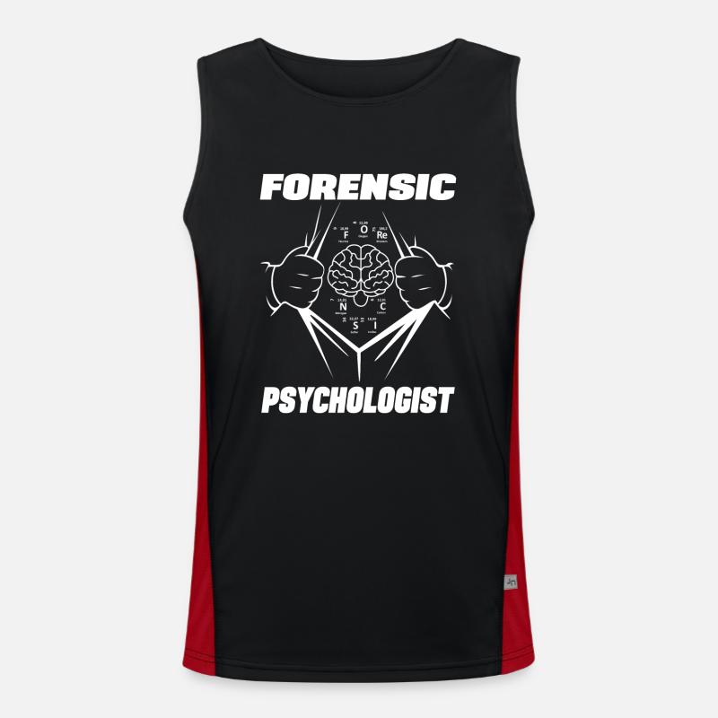 Forensic Psychologist Professional Forensic Gift Funktionelles Kontrast-Tank Top für Männer 