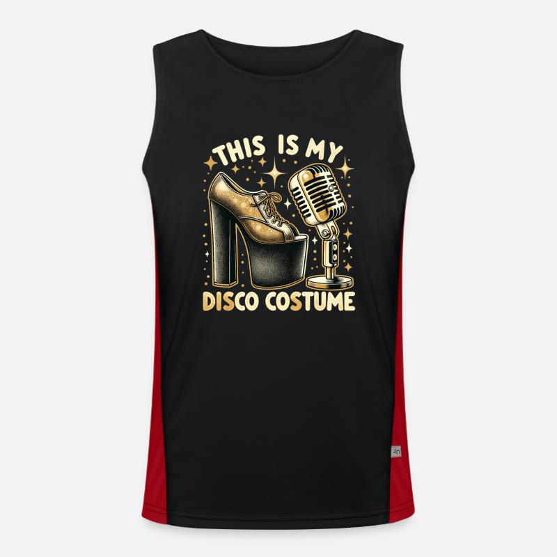 This Is My Disco Costume Funktionelles Kontrast-Tank Top für Männer 