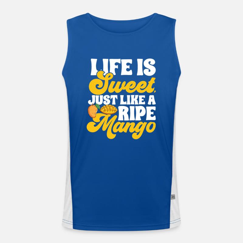 Mango Frucht Mango Funktionelles Kontrast-Tank Top für Männer 