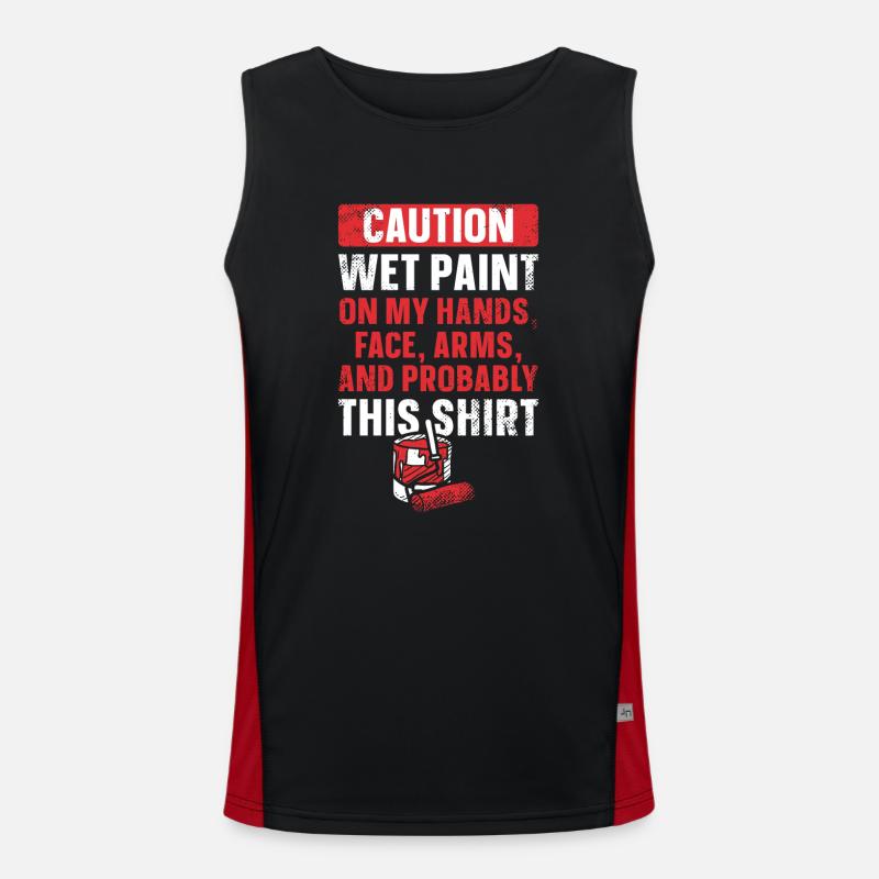 House Painter Decorator Caution Funktionelles Kontrast-Tank Top für Männer 