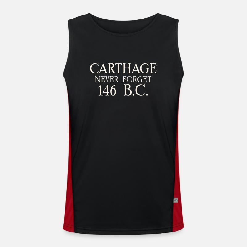 Carthage Punic Wars Hannibal Barca against Rome Men's Functional Contrast Tank Top 