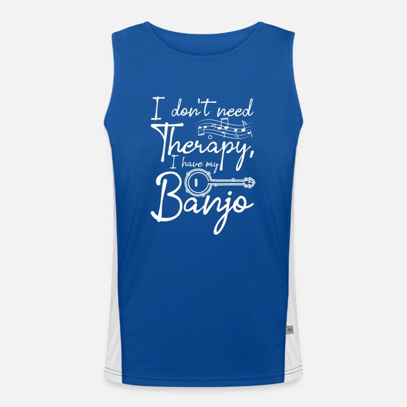 I don't need therapy I have my banjo Funktionelles Kontrast-Tank Top für Männer 