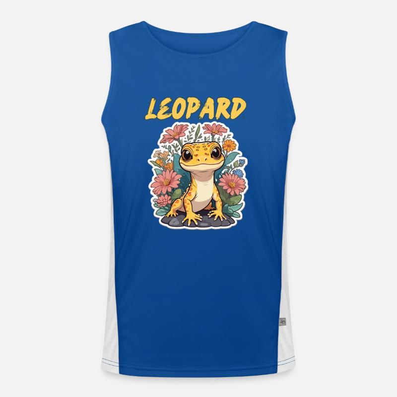 Leopard-Eidechse Gecko Funktionelles Kontrast-Tank Top für Männer 