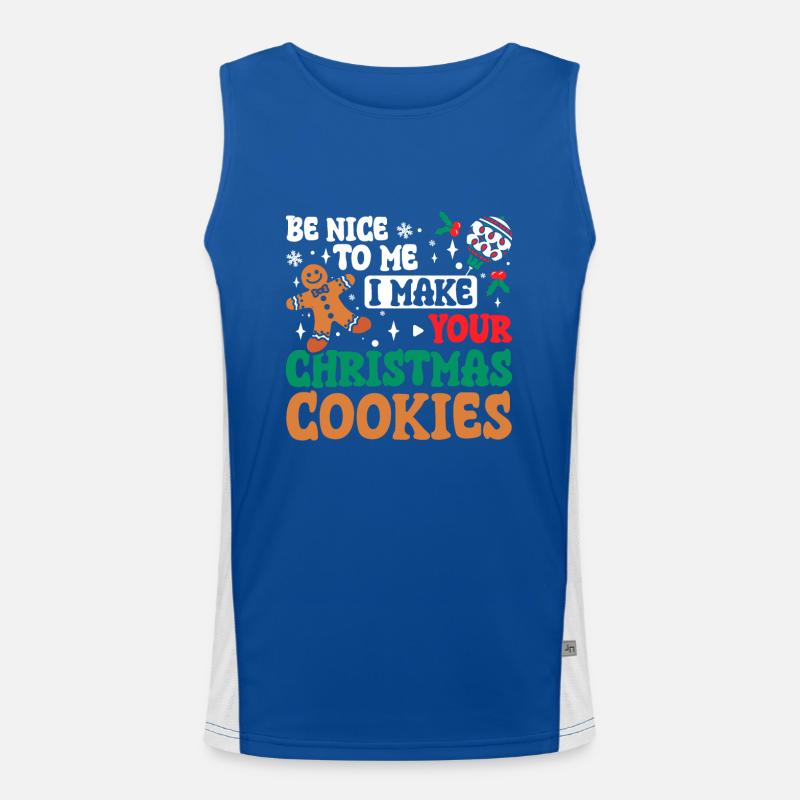 Sois gentil avec moi, je fais tes biscuits de Noël Débardeur respirant contrasté Homme 
