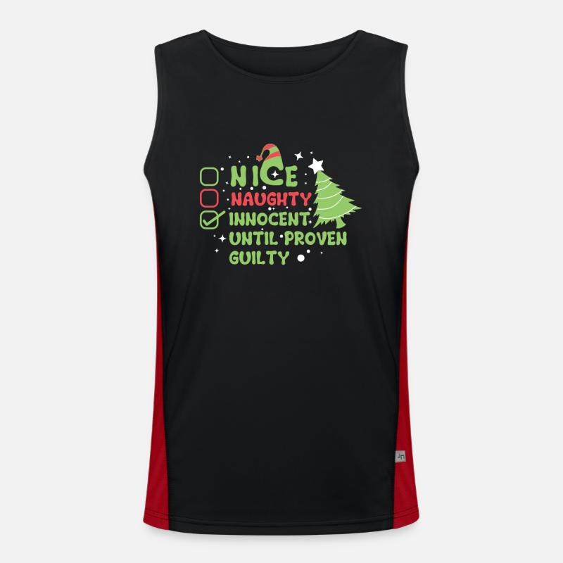 Merry Christmas Men's Functional Contrast Tank Top 