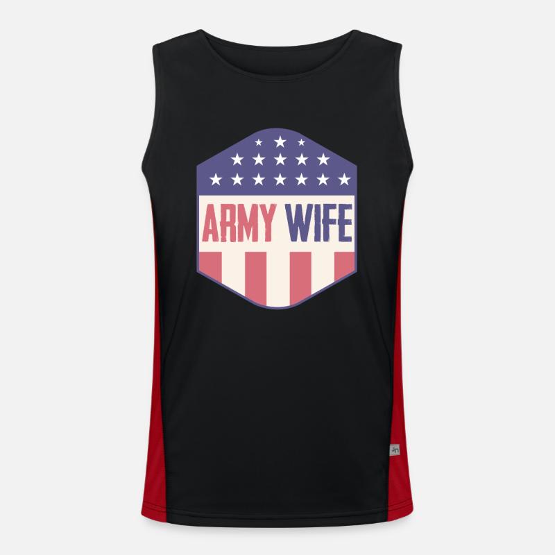 Armee-Ehefrau Militär-Mutter Funktionelles Kontrast-Tank Top für Männer 