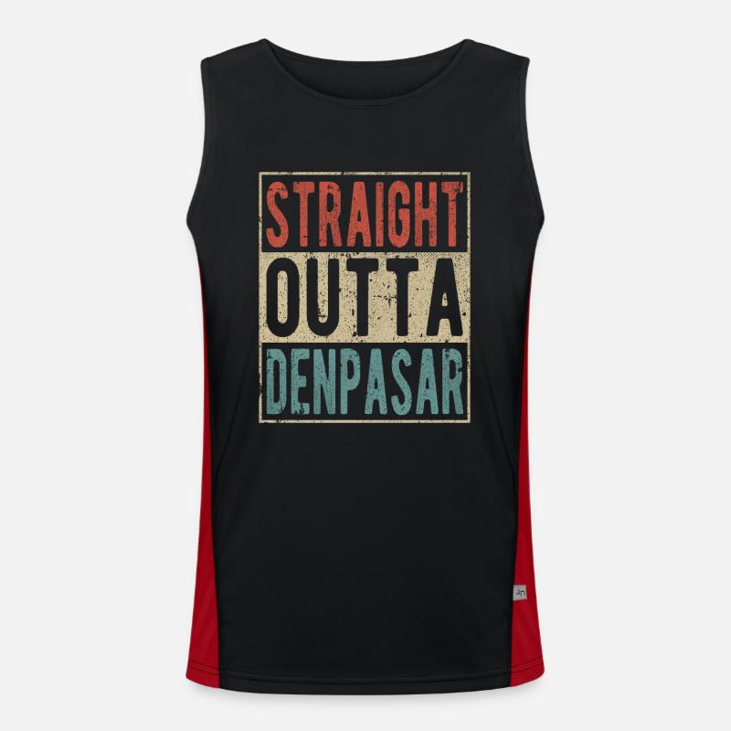 Straight outta Denpasar Men's Functional Contrast Tank Top 
