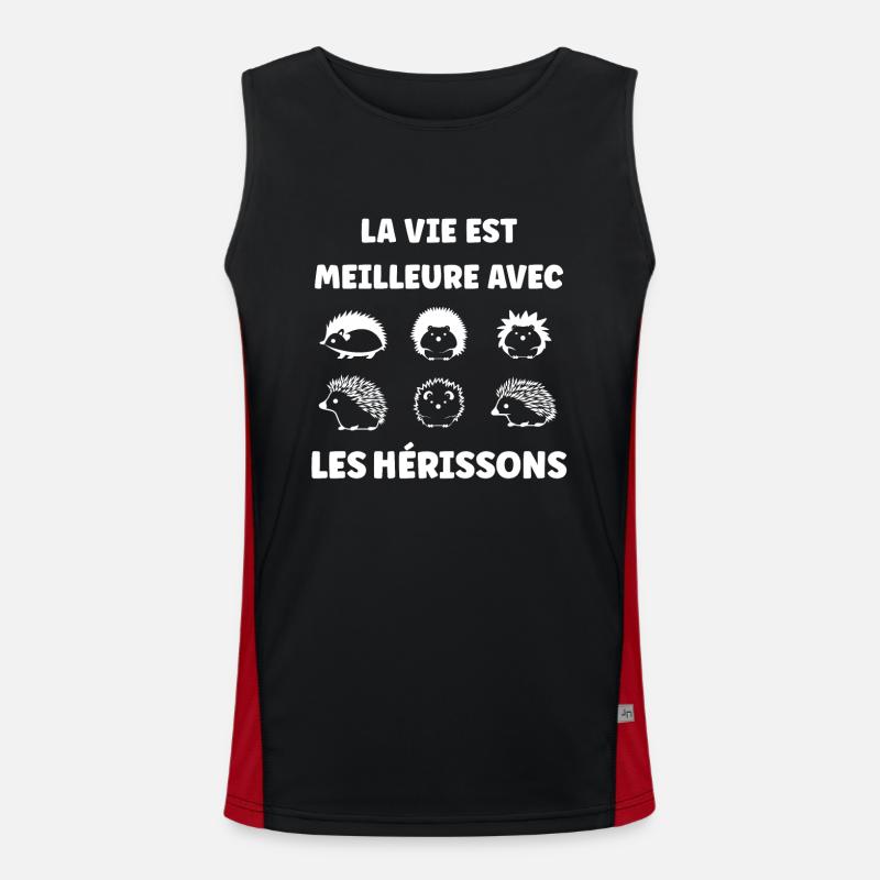 Hérisson Débardeur respirant contrasté Homme 