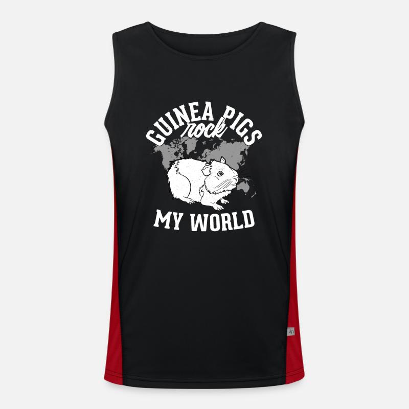 Cochons d’Inde Rock My World Cavy Lover Rongeur Débardeur respirant contrasté Homme 