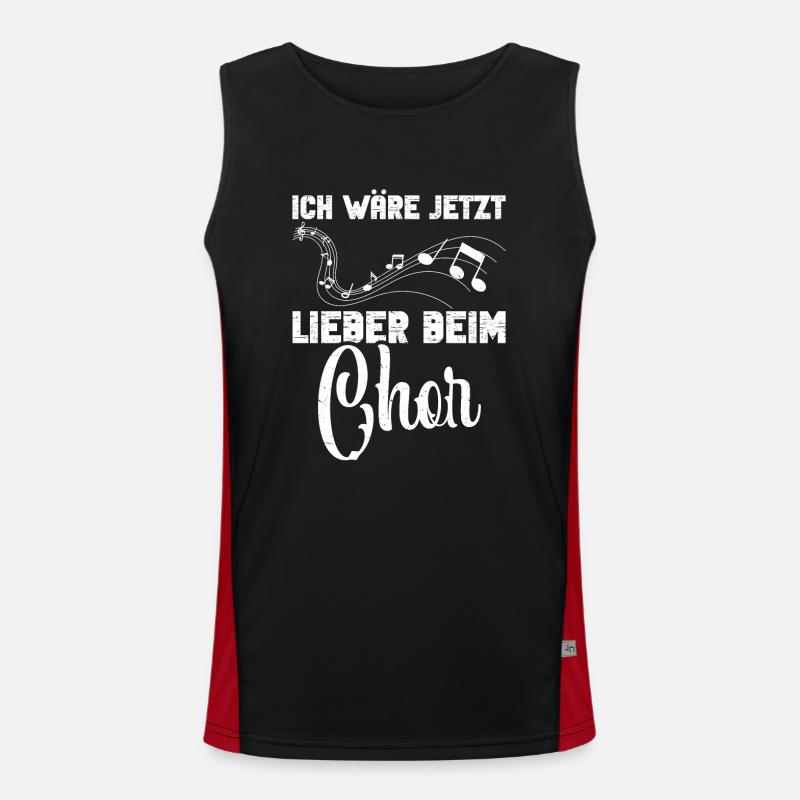 Chor Singen Orchester Dirigent Tenor Singen Funktionelles Kontrast-Tank Top für Männer 
