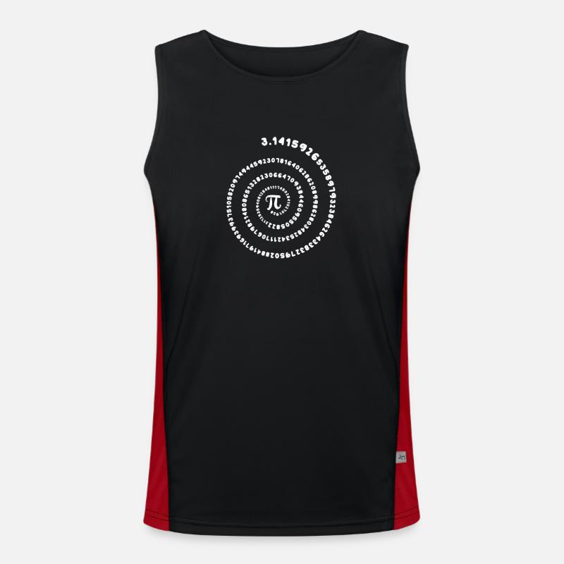 Pi Jour Spirale Science Math Drôle Math Débardeur respirant contrasté Homme 
