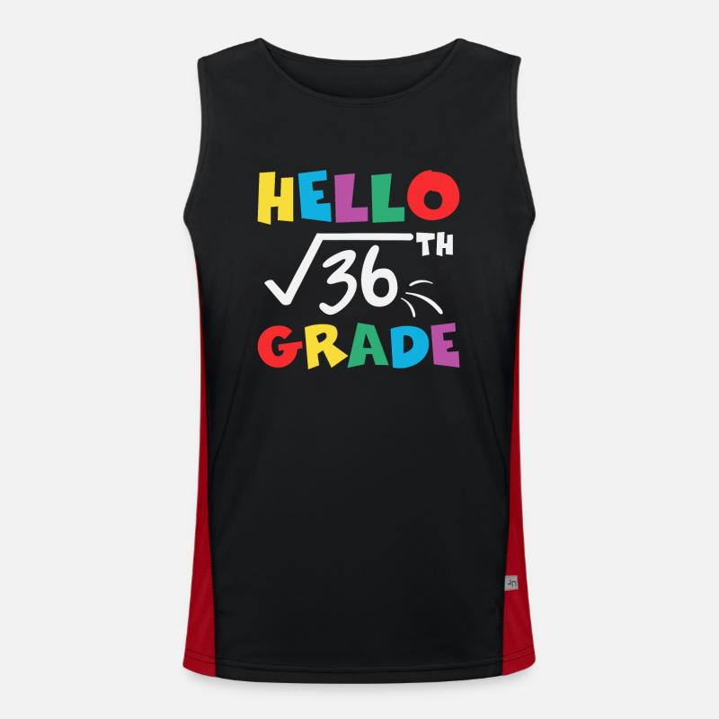 Hello 36th grade - Men's Functional Contrast Tank Top  - black/red